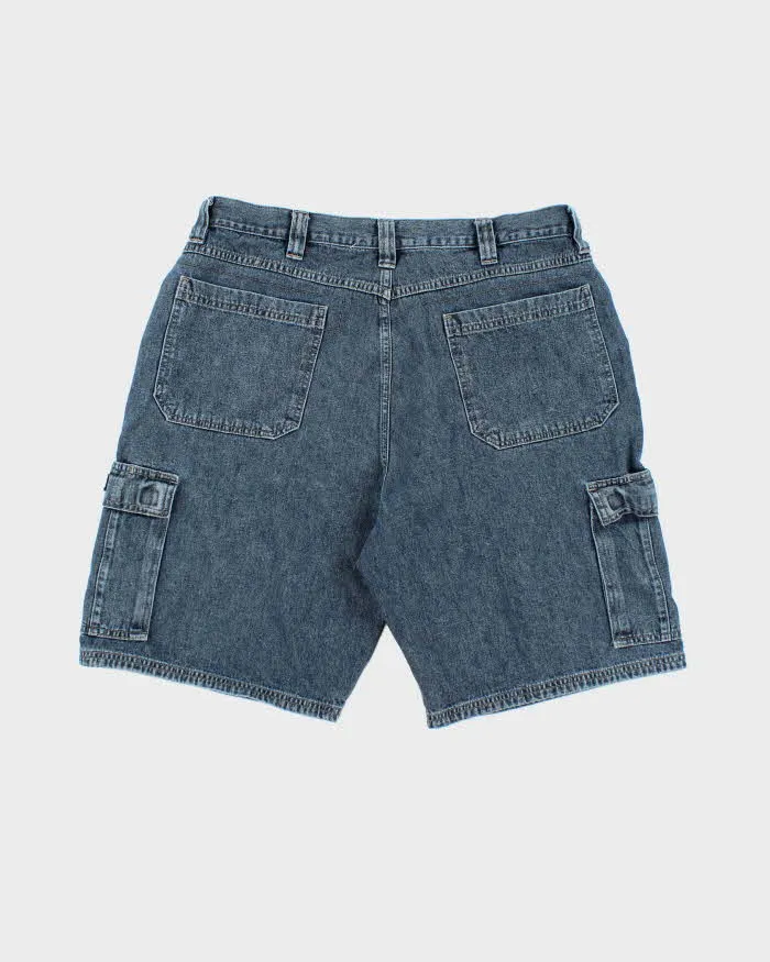 Vintage Y2K Wrangler Dark Wash Cargo Denim Shorts - W32 L9 sold by Rokit product image thumbnail 2