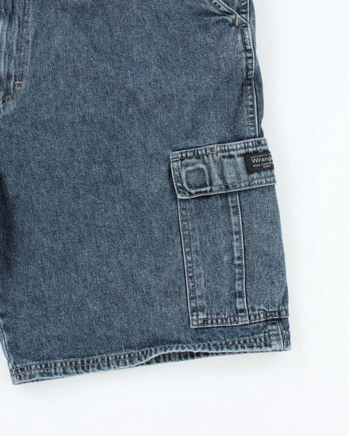 Vintage Y2K Wrangler Dark Wash Cargo Denim Shorts - W32 L9 sold by Rokit product image thumbnail 3