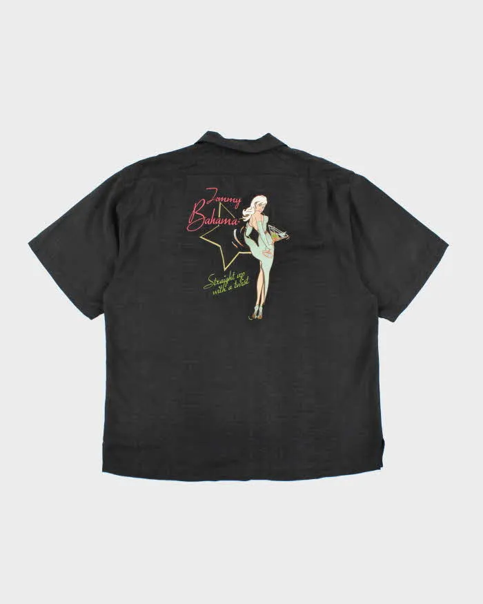 Vintage Tommy Bahama Embroidered Pin Up Girl Hawaiian Shirt - XL sold by Rokit product image thumbnail 2