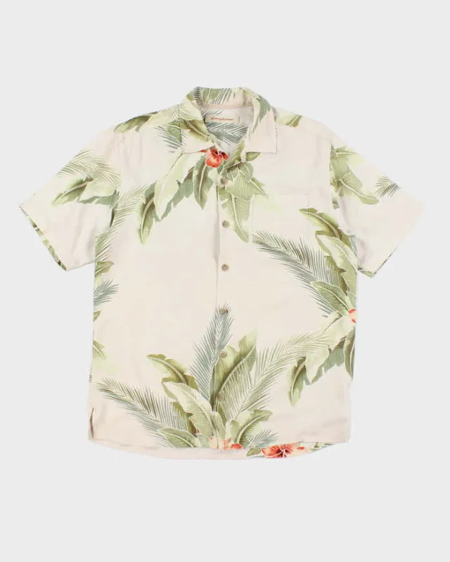 Vintage Tommy Bahama Embossed Silk Hawaiian Shirt - S sold by Rokit