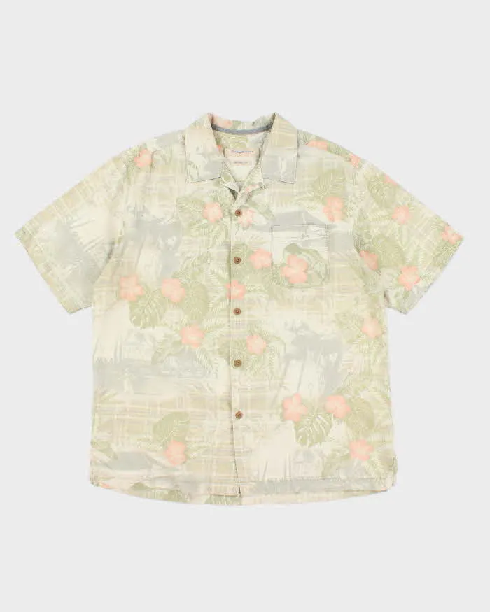 Vintage 2000's Tommy Bahama Silk Floral Print Hawaiian Shirt - L sold by Rokit