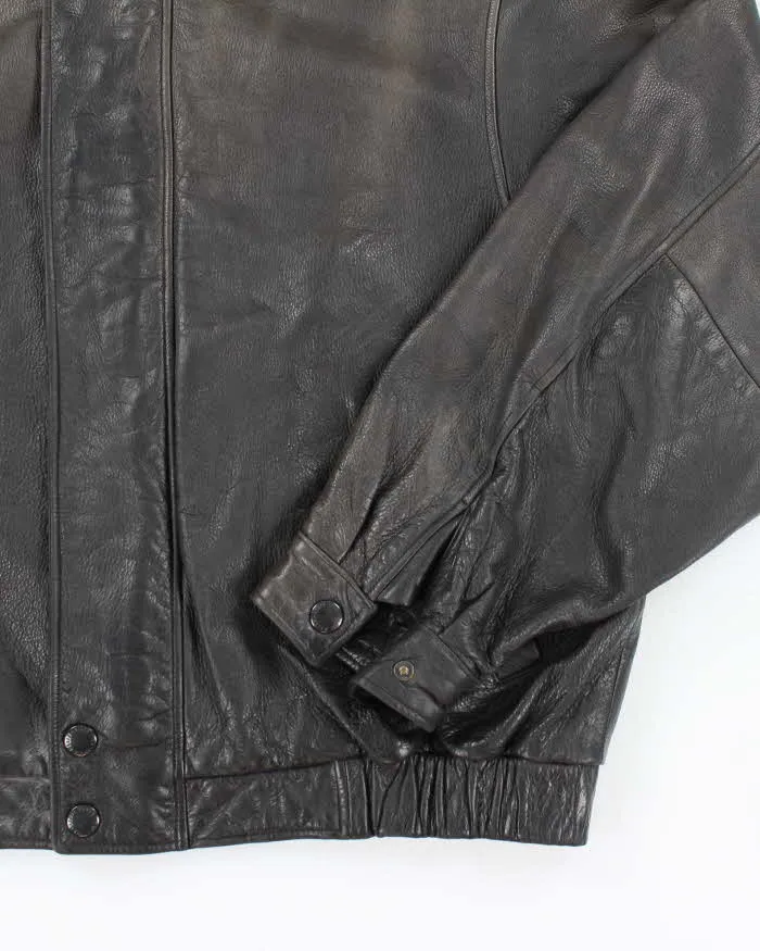 Vintage 90's Eddie Bauer Heavyweight Zip Up Leather Jacket - XXL sold by Rokit product image thumbnail 4