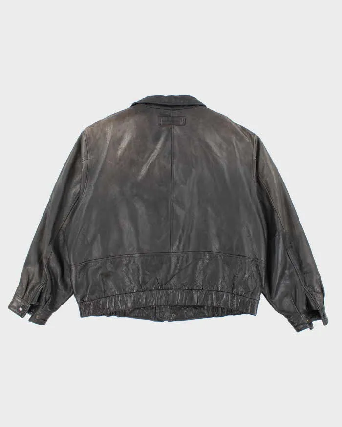 Vintage 90's Eddie Bauer Heavyweight Zip Up Leather Jacket - XXL sold by Rokit product image thumbnail 2