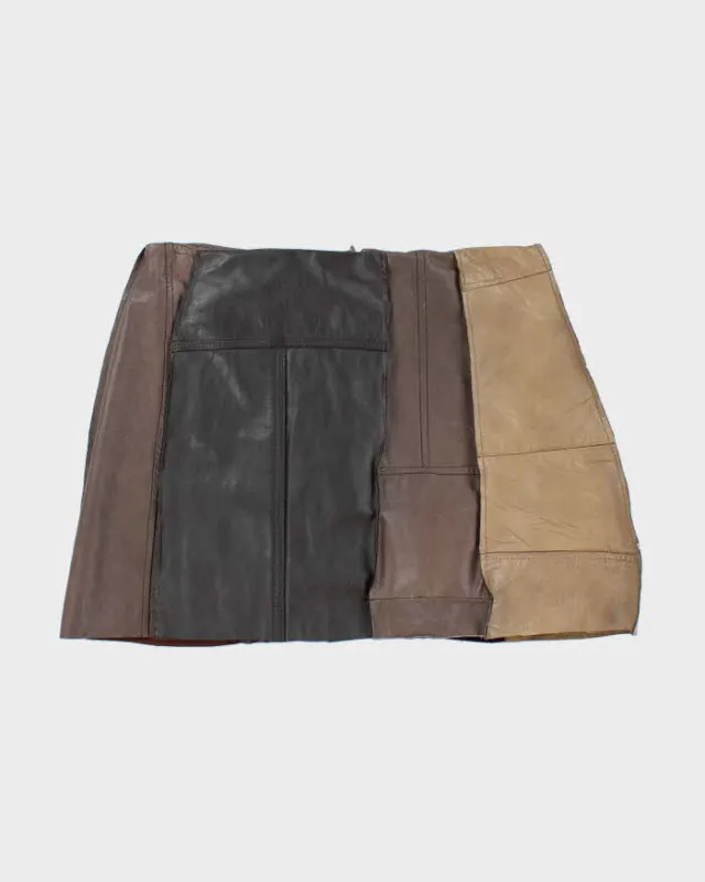 Rokit Originals Lindsay Leather Rework Mini Skirt - M sold by Rokit