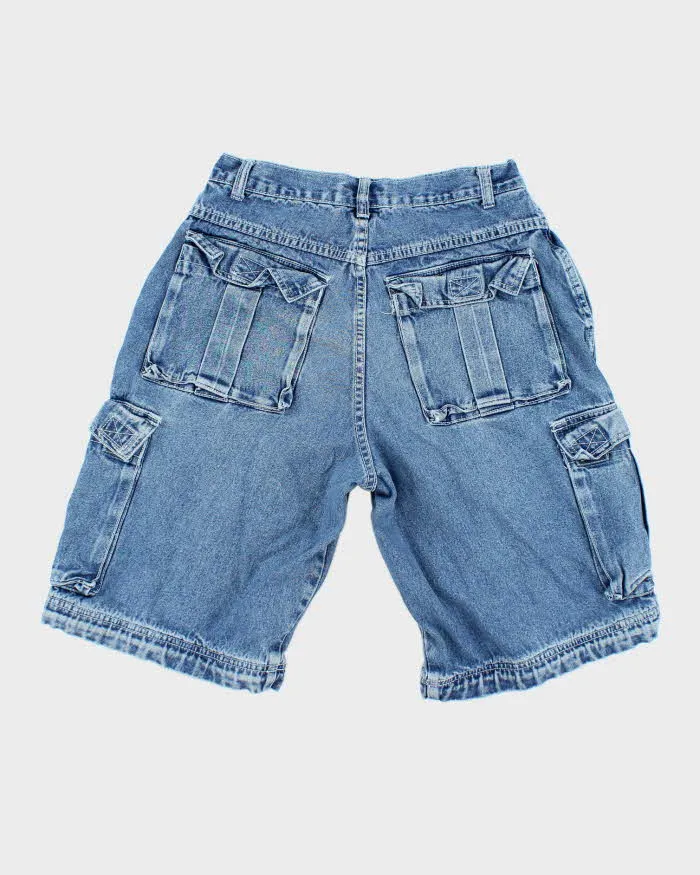 Vintage Y2K L.A. Blues Medium Wash Denim Cargo Shorts - W28 L11 sold by Rokit product image thumbnail 2