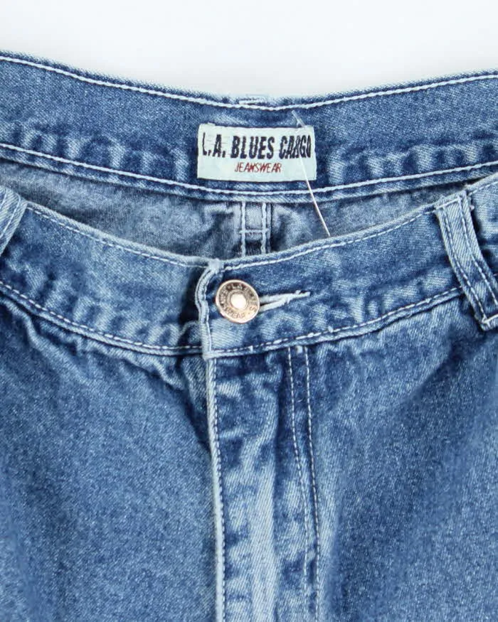 Vintage Y2K L.A. Blues Medium Wash Denim Cargo Shorts - W28 L11 sold by Rokit product image thumbnail 5