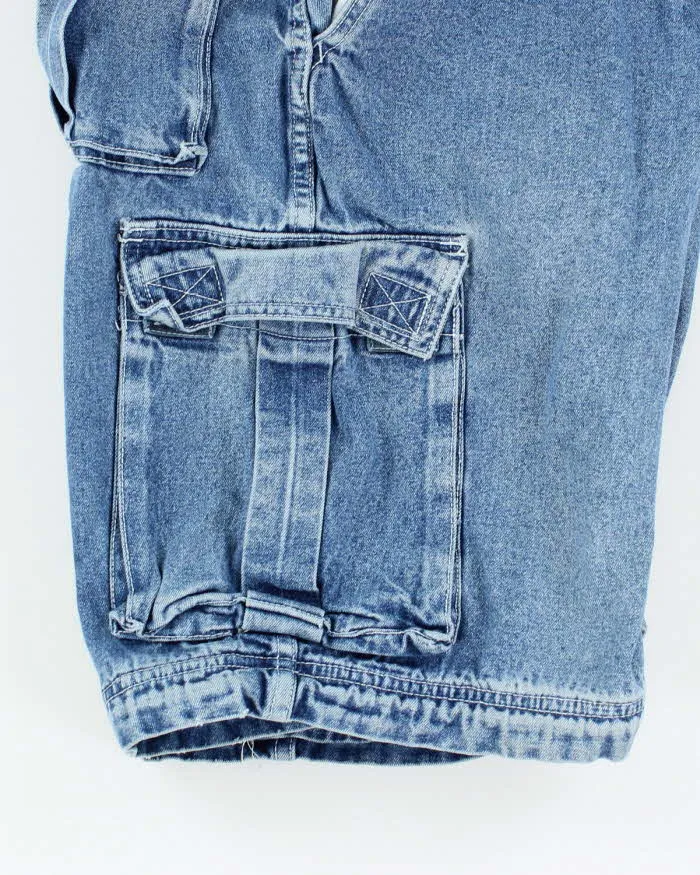 Vintage Y2K L.A. Blues Medium Wash Denim Cargo Shorts - W28 L11 sold by Rokit product image thumbnail 4