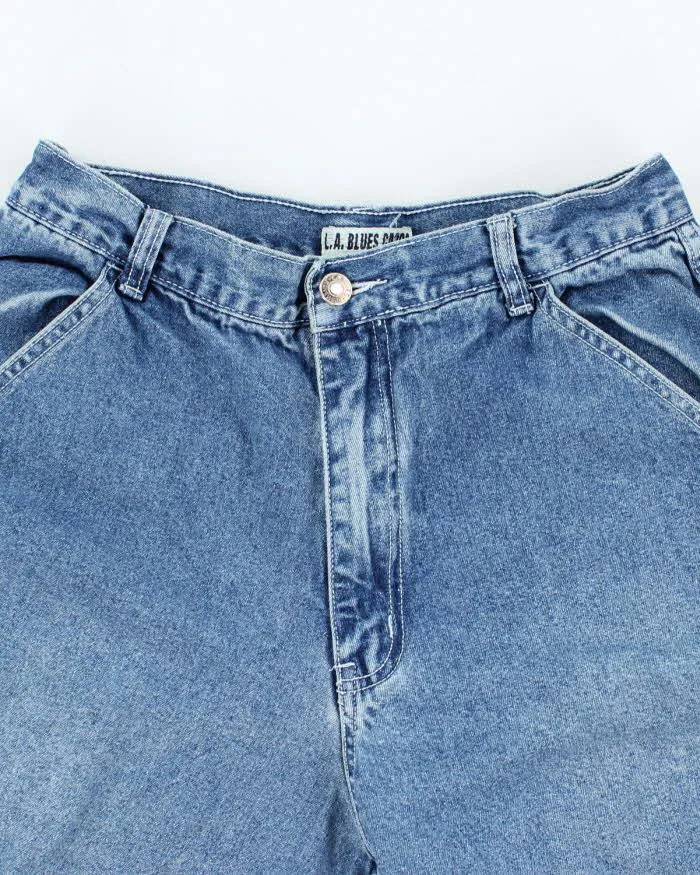 Vintage Y2K L.A. Blues Medium Wash Denim Cargo Shorts - W28 L11 sold by Rokit product image thumbnail 3