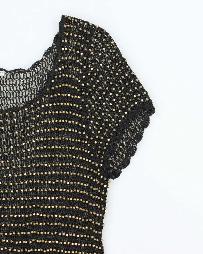 Vintage Y2k 00s Alberto Makali Crochet Beaded Top - M sold by Rokit product image thumbnail 4