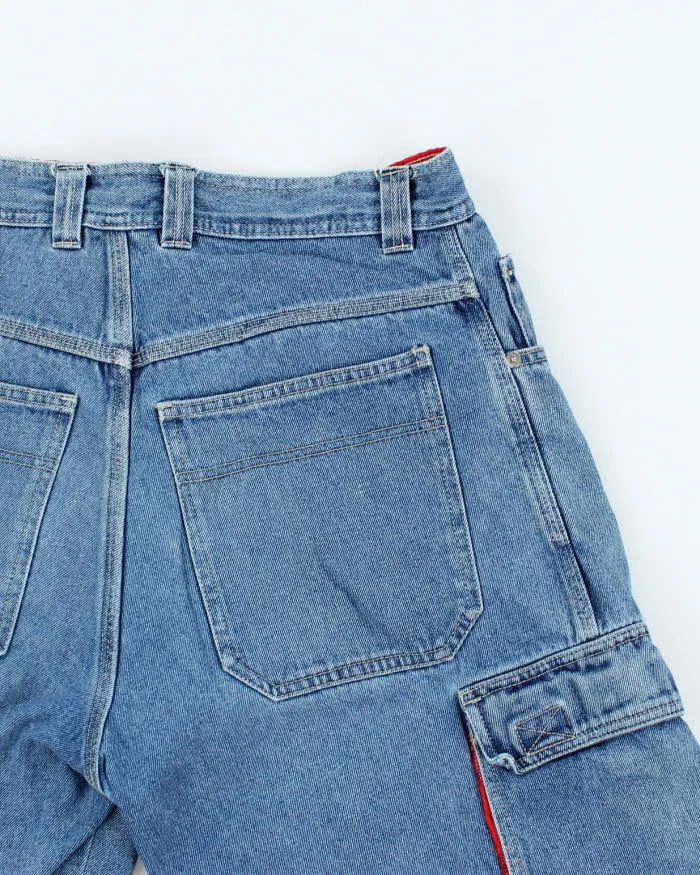 Vintage 2000's Burnside Medium Wash Denim Cargo Shorts - W34 L11 sold by Rokit product image thumbnail 4