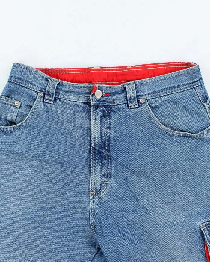 Vintage 2000's Burnside Medium Wash Denim Cargo Shorts - W34 L11 sold by Rokit product image thumbnail 3