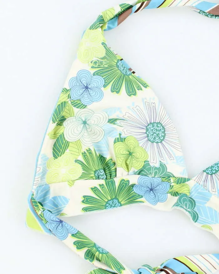 Vintage Y2k 00s Floral & Stripey Reversible Bikini Top - XL sold by Rokit product image thumbnail 5