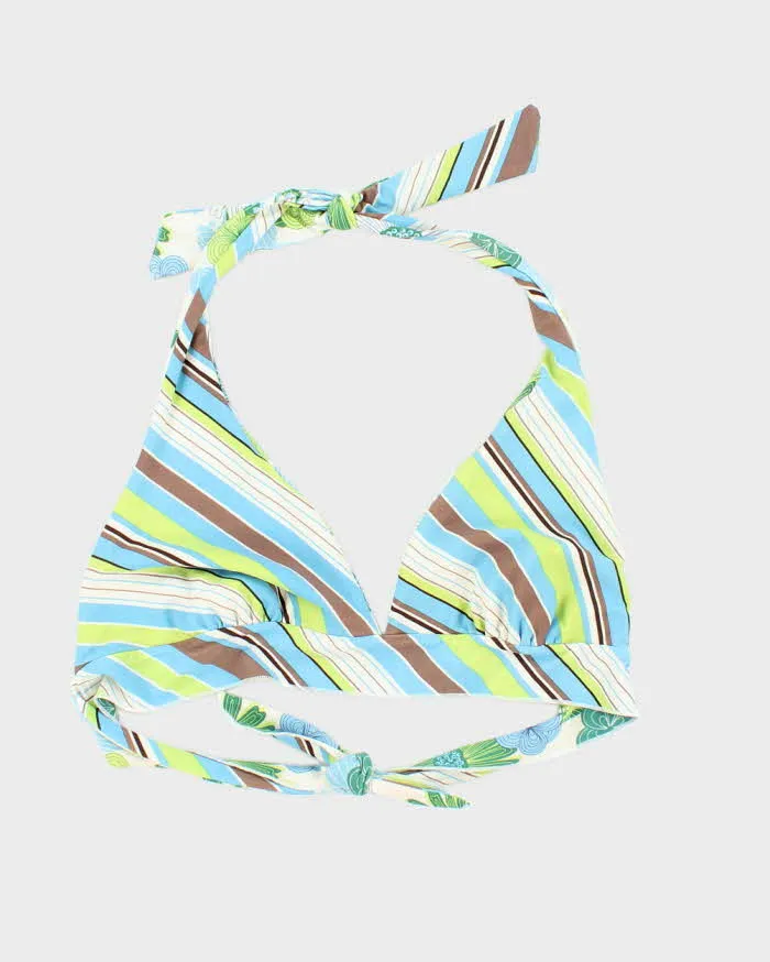 Vintage Y2k 00s Floral & Stripey Reversible Bikini Top - XL sold by Rokit product image thumbnail 2