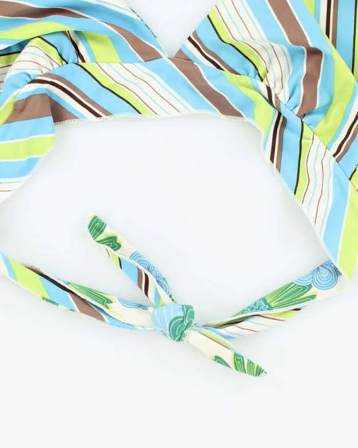 Vintage Y2k 00s Floral & Stripey Reversible Bikini Top - XL sold by Rokit product image thumbnail 4