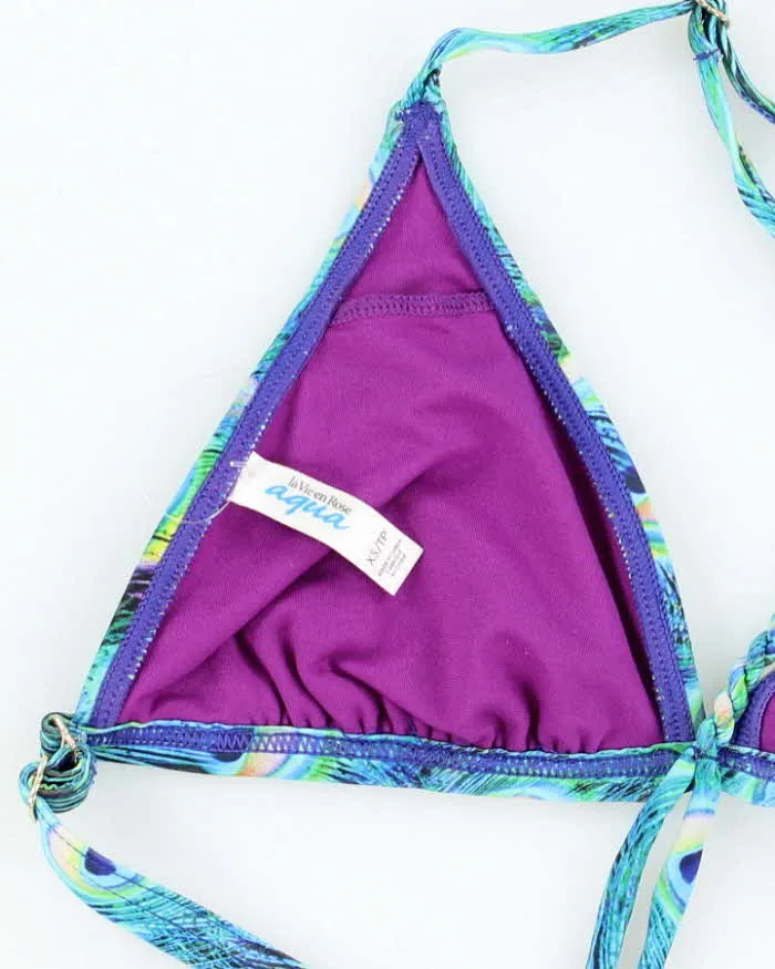 Vintage Y2k 00s La Vie En Rose Peacock Bikini Top - XS sold by Rokit product image thumbnail 4
