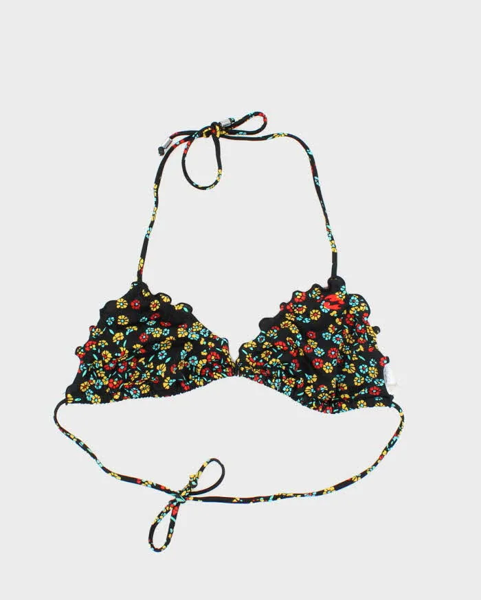 Vintage Y2k 00s Billabong Floral Ruffle Bikini Top - S sold by Rokit