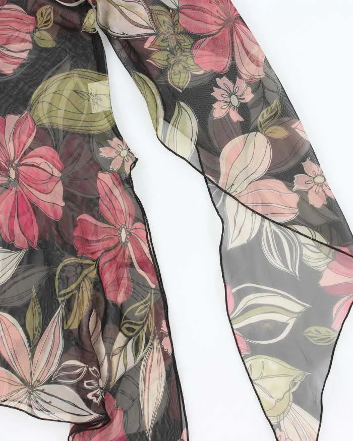 Vintage Y2k 00s Le Chateau Mesh Floral Asymmetric Top - M sold by Rokit product image thumbnail 4