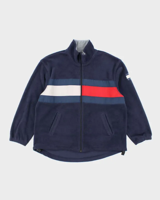 Vintage 90's Tommy Hilfiger Centre Flag Full Zip Fleece - L sold by Rokit