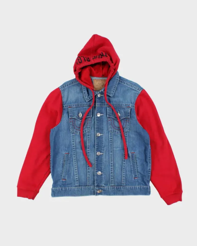 Vintage Y2K True Religion Dark Wash Hooded Denim Jacket - XL sold by Rokit