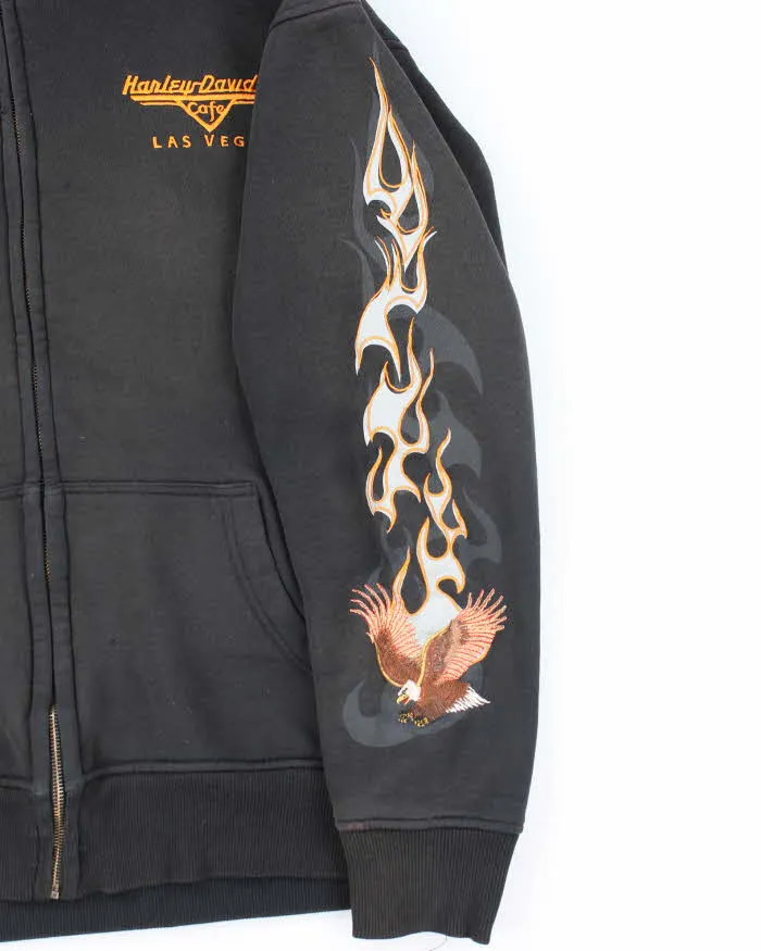 Vintage 2000's Harley Davidson Embroidered Zip Up Hoodie - L sold by Rokit product image thumbnail 4