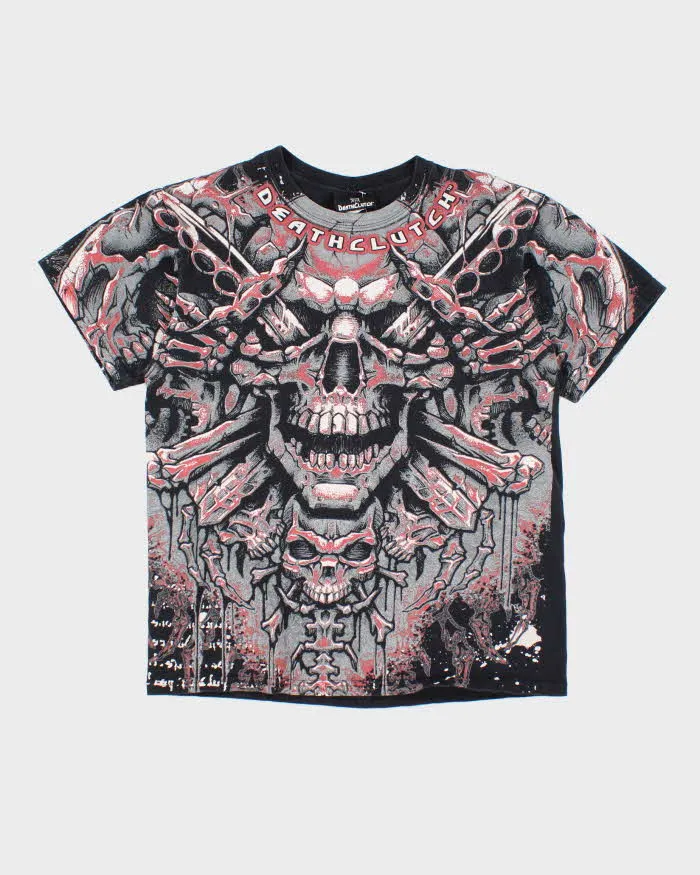 Vintage Y2K Death Clutch Gothic Style All Over Print T-Shirt - M sold by Rokit