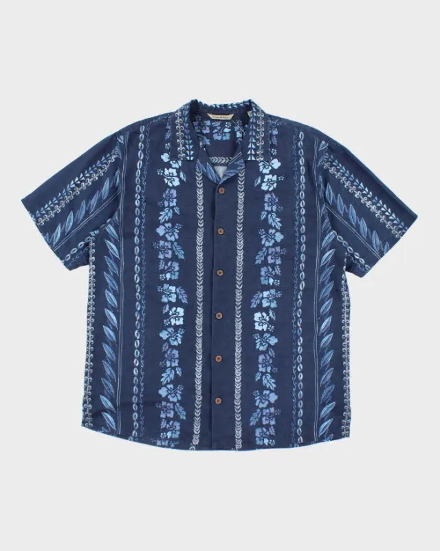 Vintage Tommy Bahama Blue Patterned Hawaiian Shirt - L sold by Rokit