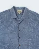 Vintage Jamaica Jaxx Blue Embossed Floral Hawaiian Shirt - L sold by Rokit