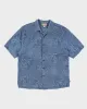 Vintage Jamaica Jaxx Blue Embossed Floral Hawaiian Shirt - L sold by Rokit
