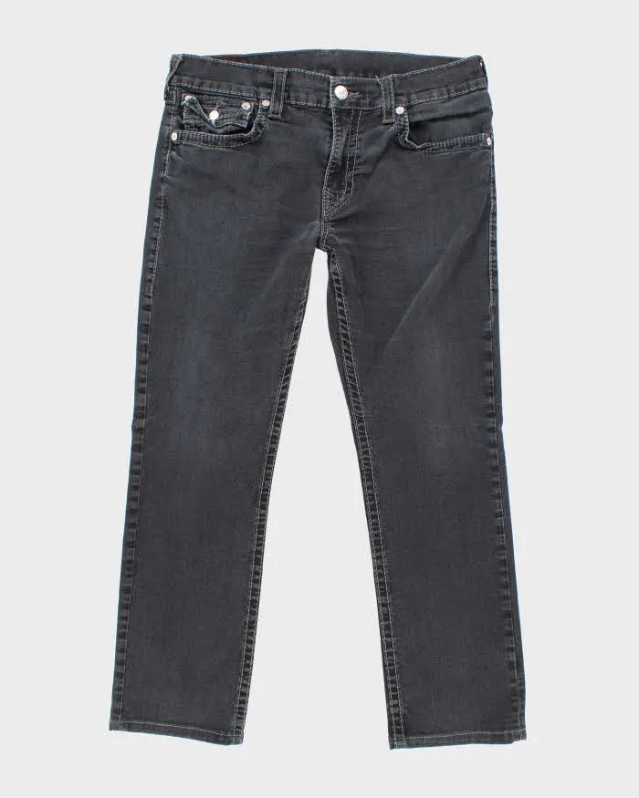 Vintage Y2K True Religion Black Wash Relaxed Fit Jeans - W34 L28 sold by Rokit