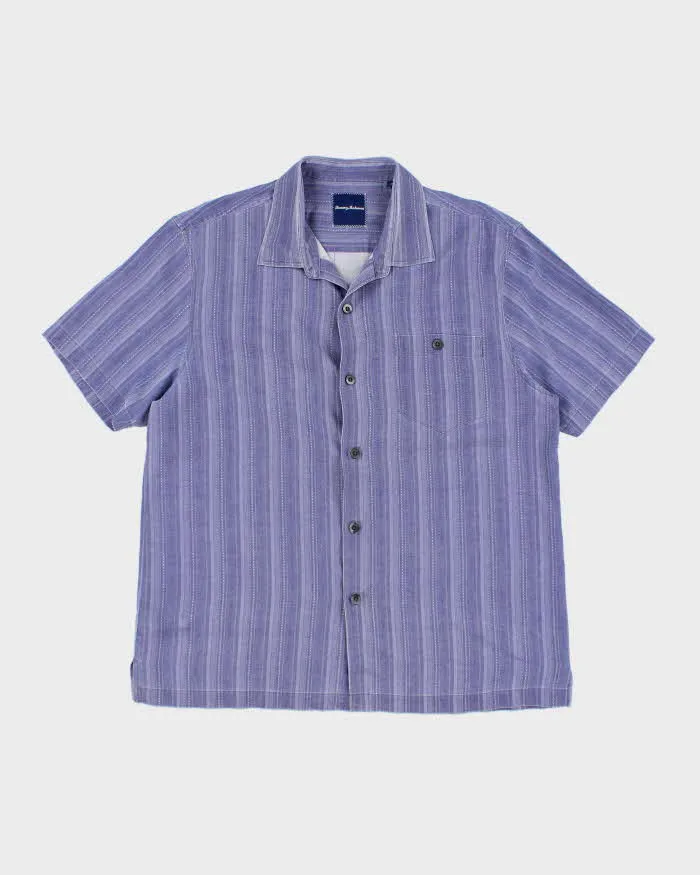 Vintage Tommy Bahama Oversized Striped Hawaiian Shirt - XL sold by Rokit