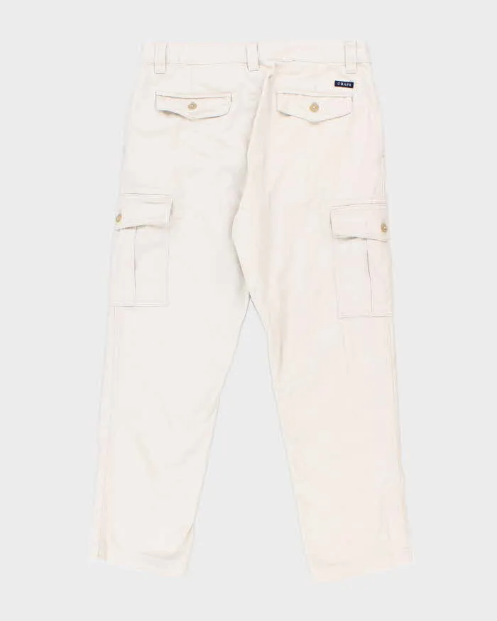 Chaps Cream Cargo Trousers - W34 L28 sold by Rokit product image thumbnail 2