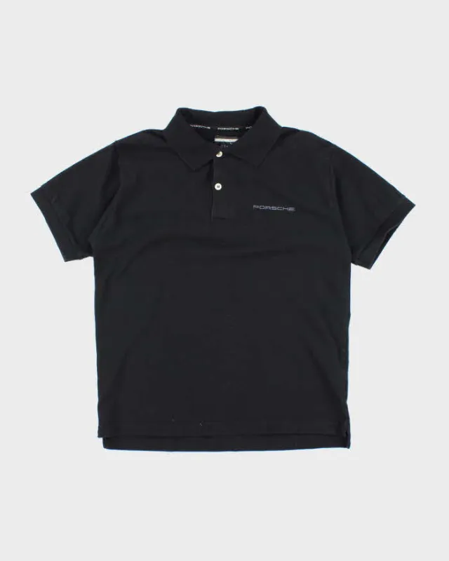 Vintage Y2K Porsche Embroidered Logo Polo Shirt - S sold by Rokit
