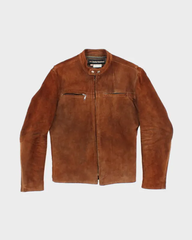 Vintage 80's Harley Davidson Suede Zip Up Jacket - M sold by Rokit