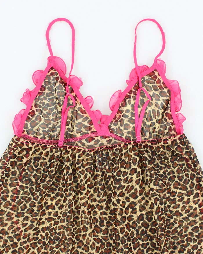 Vintage Y2k 00s La Senza Leopard Print Mesh Ruffle Cami - S sold by Rokit product image thumbnail 4
