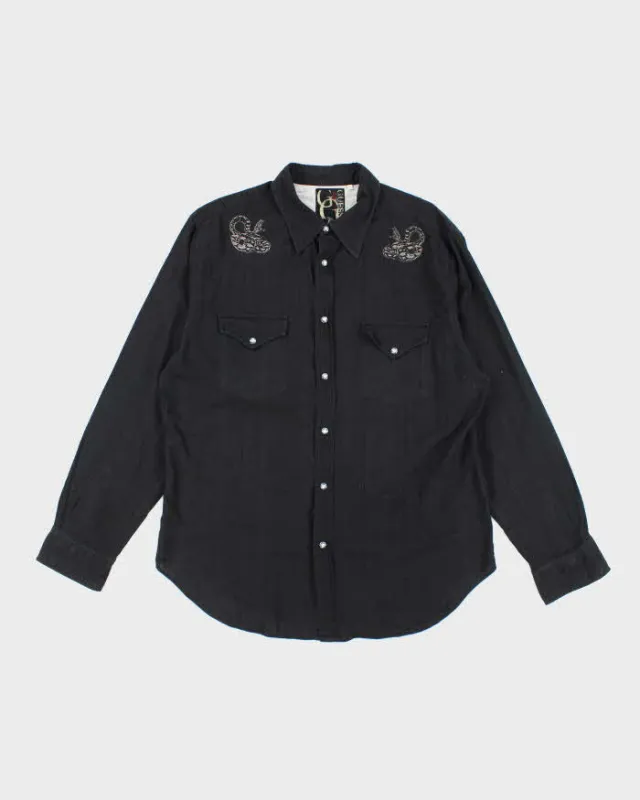 Vintage Y2k 00s Guess Western Snap Button Shirt - XL sold by Rokit