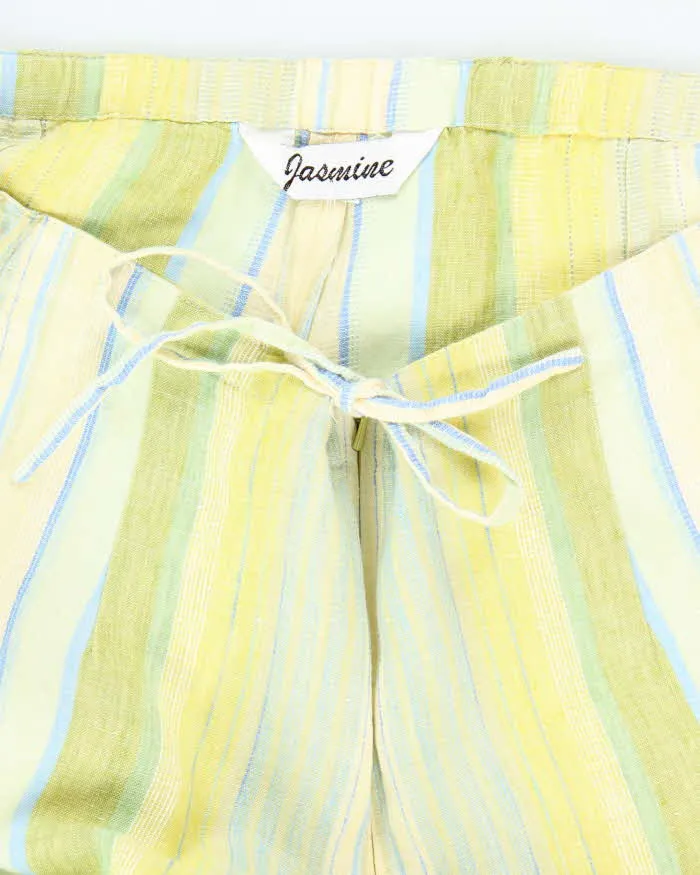 Vintage Jasmine Stripe Cropped Linen Trousers - W32 L27 sold by Rokit product image thumbnail 5