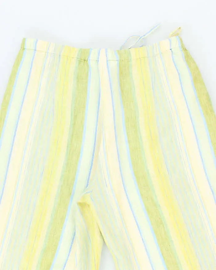 Vintage Jasmine Stripe Cropped Linen Trousers - W32 L27 sold by Rokit product image thumbnail 4