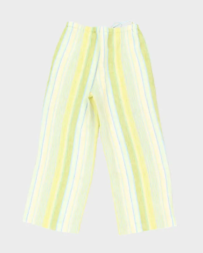 Vintage Jasmine Stripe Cropped Linen Trousers - W32 L27 sold by Rokit product image thumbnail 2