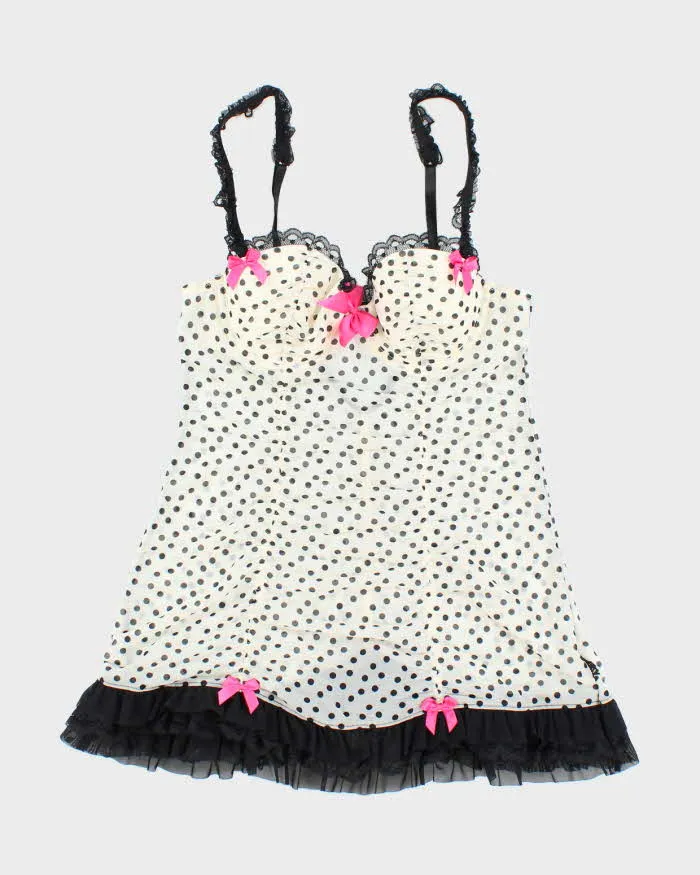 Vintage Y2k 00s La Senza Mesh Polka Dot Top - XS sold by Rokit