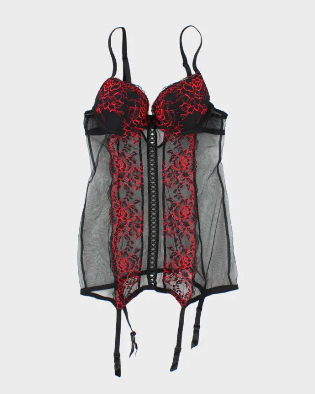 Deadstock Vintage Y2k 00s La Senza Mesh Lace Top - XS sold by Rokit