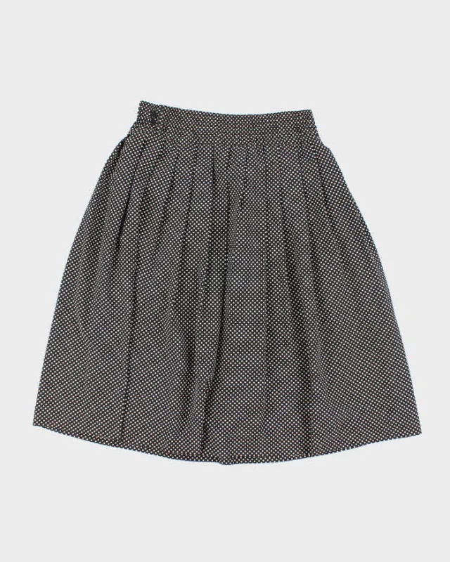 Vintage Polka Dot Pleated Skirt - M sold by Rokit