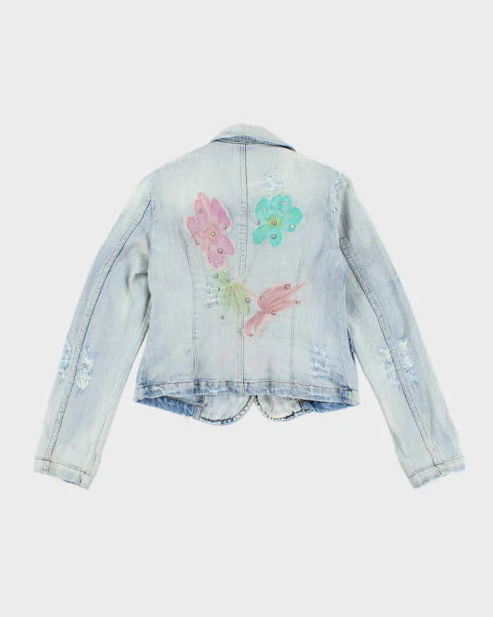 Vintage Y2K Women's Dolce & Gabbana Distressed Denim Blazer - S sold by Rokit product image thumbnail 2