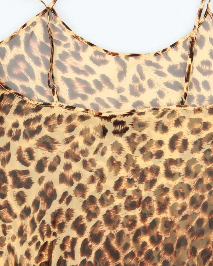 Vintage 90s Magic Silk Sheer Leopard Print Slip Dress - S sold by Rokit product image thumbnail 5