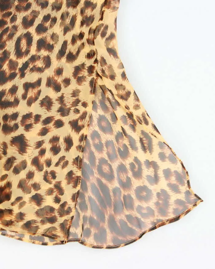 Vintage 90s Magic Silk Sheer Leopard Print Slip Dress - S sold by Rokit product image thumbnail 4