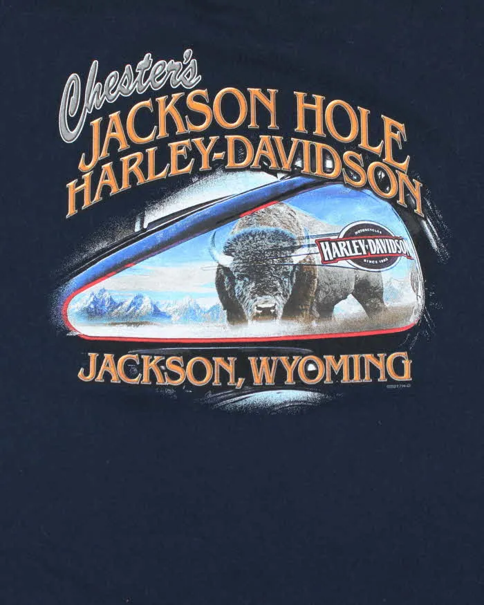 Vintage 2000's Harley Davidson Jackson's Hole Graphic T-Shirt - XL sold by Rokit product image thumbnail 4