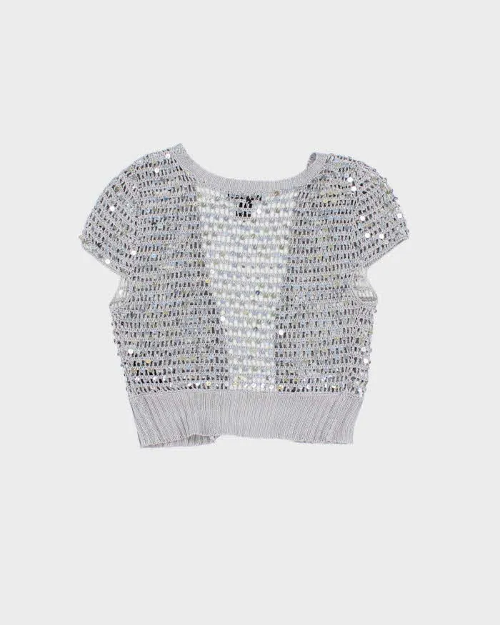 Vintage Y2k 00s Le Chateau Crochet Sequin Shrug - XS sold by Rokit product image thumbnail 2