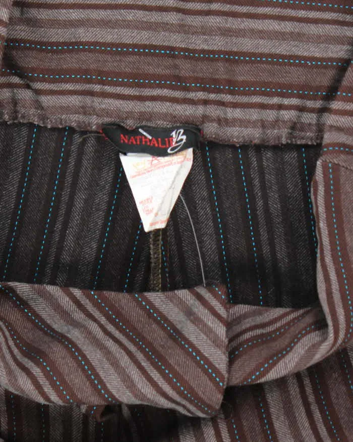 Vintage 90s Nathalie B Brown Stripe Trousers - W30 L31 sold by Rokit product image thumbnail 5