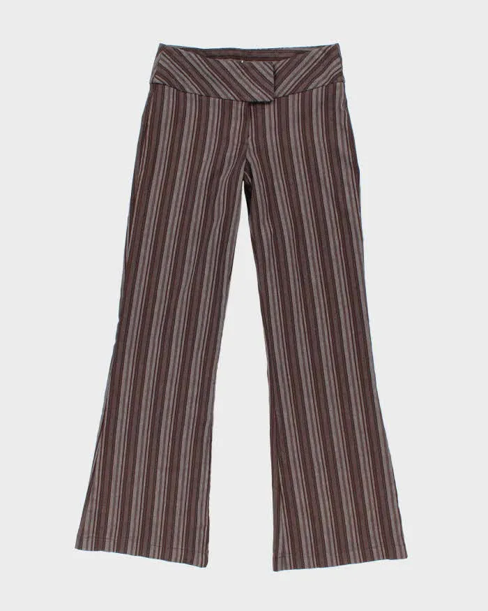 Vintage 90s Nathalie B Brown Stripe Trousers - W30 L31 sold by Rokit