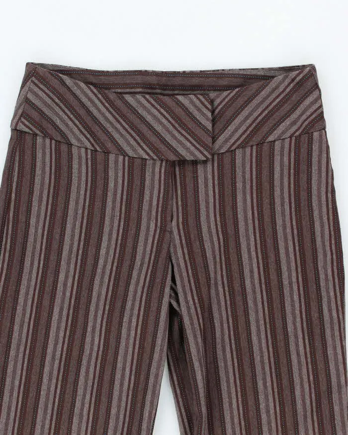 Vintage 90s Nathalie B Brown Stripe Trousers - W30 L31 sold by Rokit product image thumbnail 3