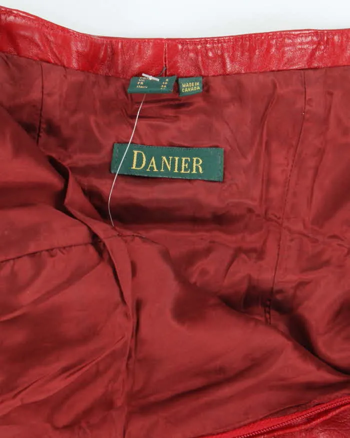 Vintage Danier Red Lather Corset - S sold by Rokit product image thumbnail 5